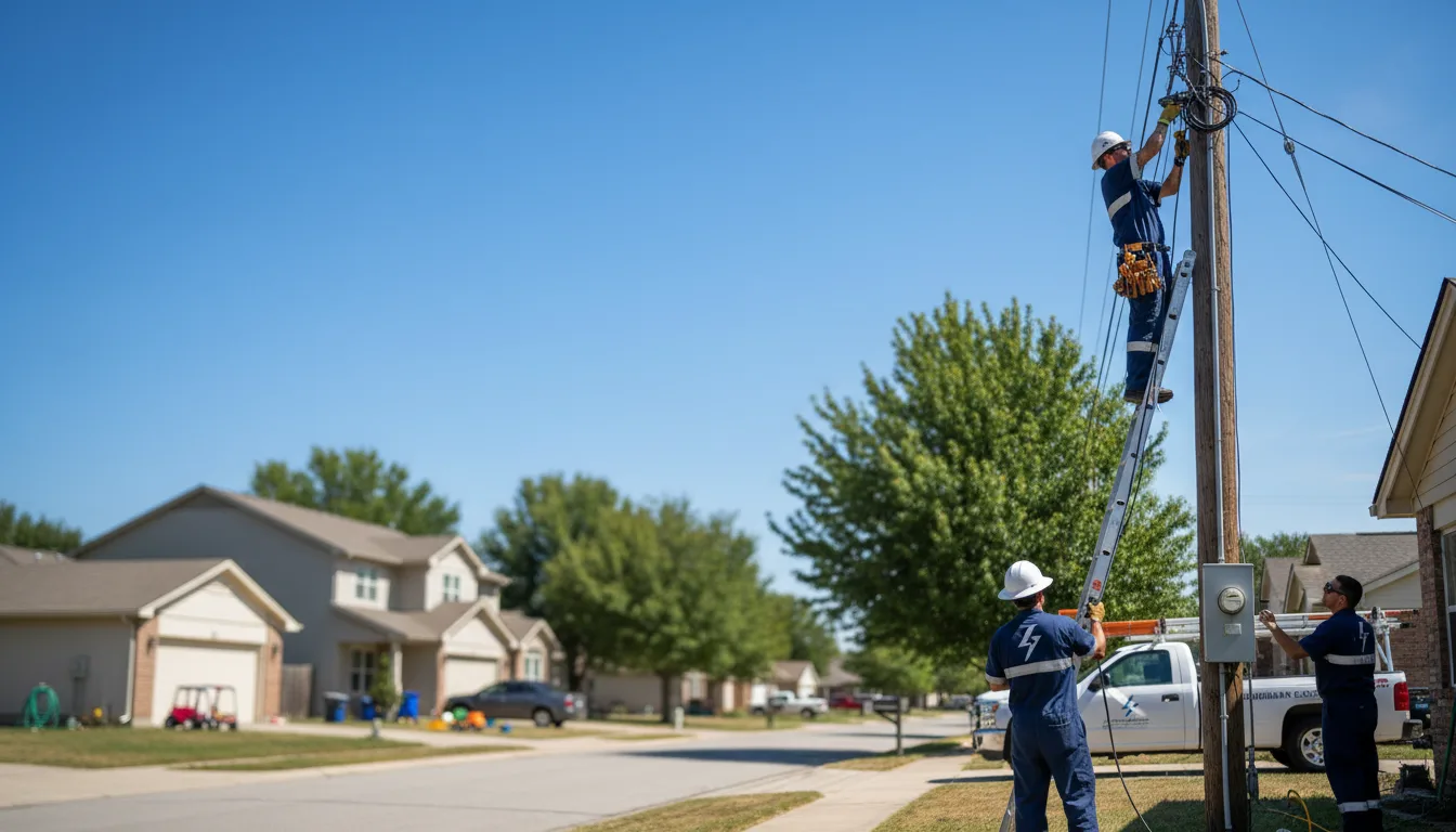 Residential electrician providing installation services in Wing, AL